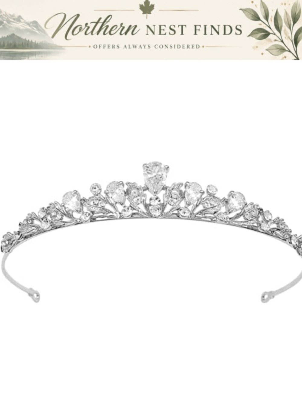Crystal Rhinestone Tiara Crown Headband for Women Girls Bridal Wedding Prom